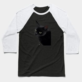 Cool Black Cat Baseball T-Shirt